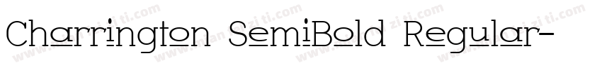 Charrington SemiBold Regular字体转换